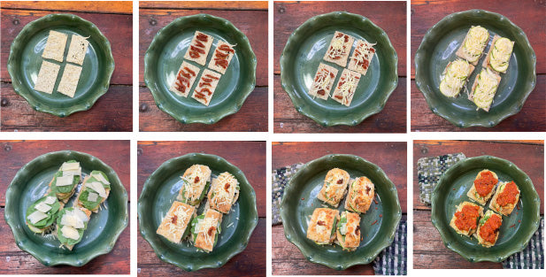 8 steps to making bread lasagna
