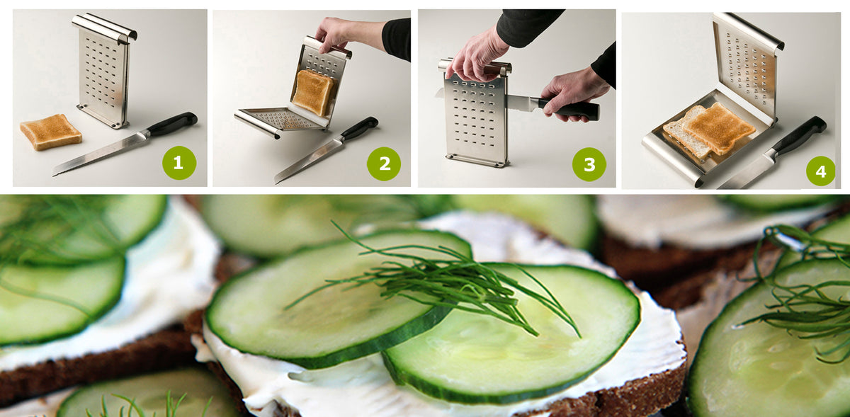 4 step graphic of using The Nicer Slicer
